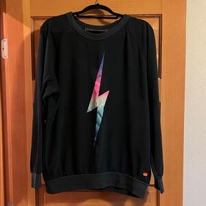 Aviator Nation Sweatshirt with Colorful Lightning Bolt
